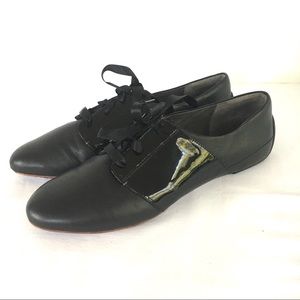 Tsubo Rhiannon Ballet Flats Black Leather Size 9.5